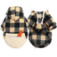 Plaid Dog Hoodie Pet Dog Clothes Sweaters With Hat And Pocket Design Autumn Winter Windproof Dog Clothing For Small Medium Dog