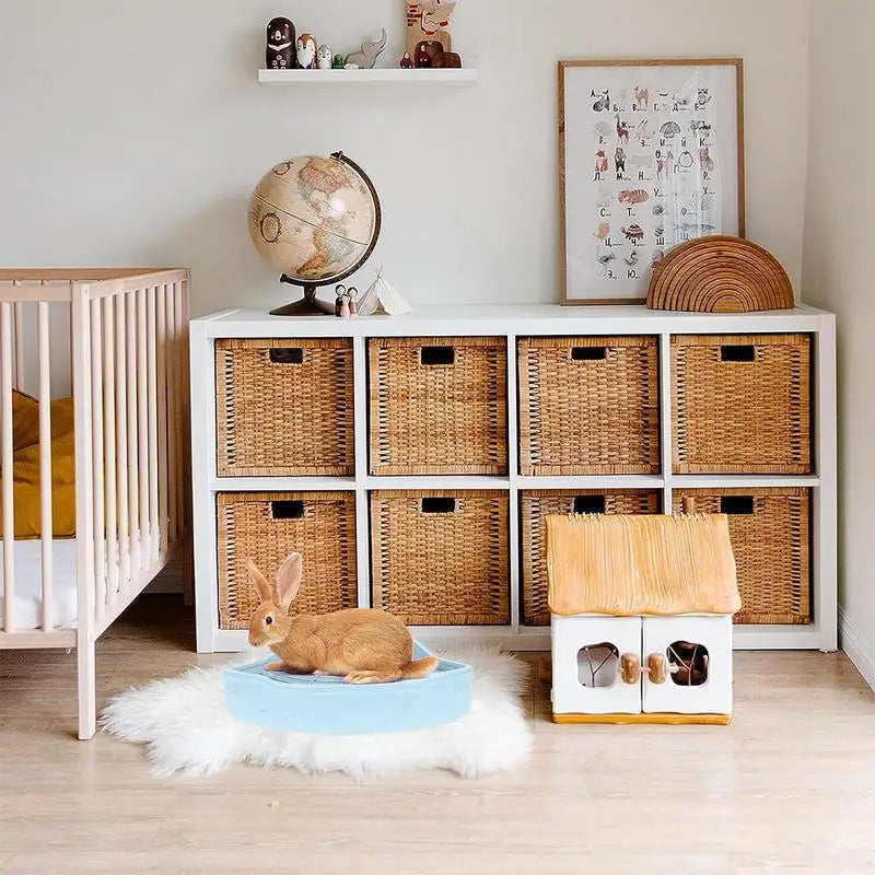 Bunny Corner Toilet Box Corner Bunny Cage Litter Box Triangular Design Potty Accessory For Chinchilla Hedgehog Ferret Hamster