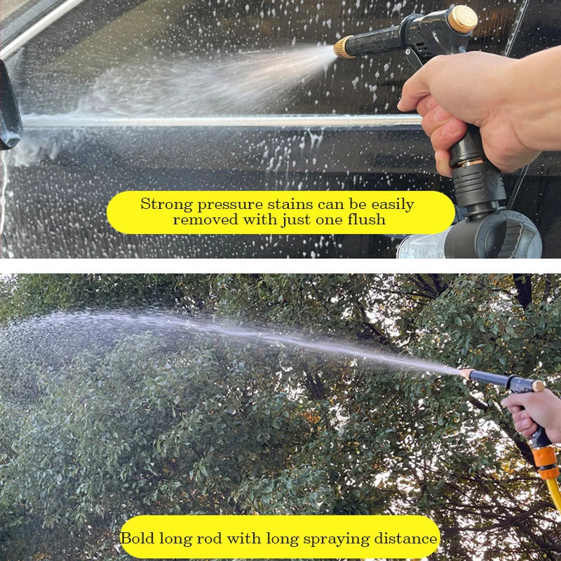 High pressure household garden car wash water gun hose telescopic watering pet cleaning shower nozzle divine tool set