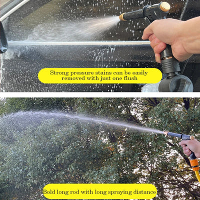 High pressure household garden car wash water gun hose telescopic watering pet cleaning shower nozzle divine tool set