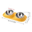 Dog Food Bowl Stainless Steel Double Cat Food Bowl Non Slip Double Cat Food And Water Feeding Bowls For Dogs Cats Puppies And