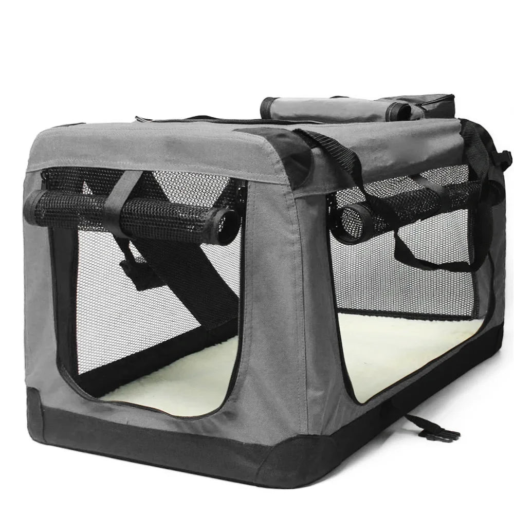 Direct sales pet folding cage portable car dog cage pet bag  kennel outdoor travel