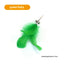 Cross-border cat teasing stick replacement head rainbow caterpillar wood teana stick cat toy funny cat bell hair ball replace...