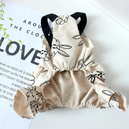 Summer Dog Dress Pet Dog Jumpsuit Animal Print Dog Skirt Puppy Vest Ins Style Suspenders Dog Clothes Chihuahua Girls Dog Outfit