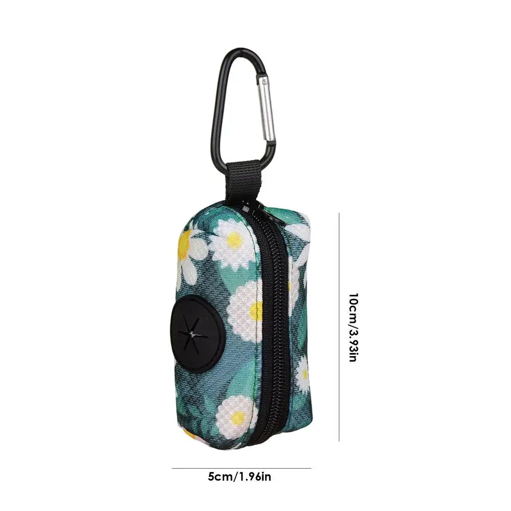 Poop Bag Holders Canvas Dog Poop Bag Holder With Graphic Print Portable Doggie Bag Holder Animal Waste Collection Pouch