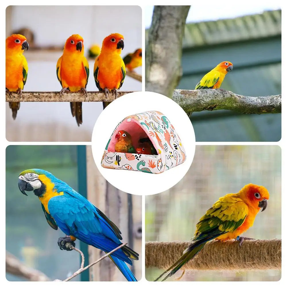 Parrot Bed Warm House Hideout Cushion Bed For Parrot Plush Cushion For Parrots Lovebirds Parakeets And Small And Medium Birds