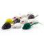 Pet Cat Toys Rabbit Fur False Mouse  Feather Rainbow Mouse Toy  Funny Playing Toys For Kitten