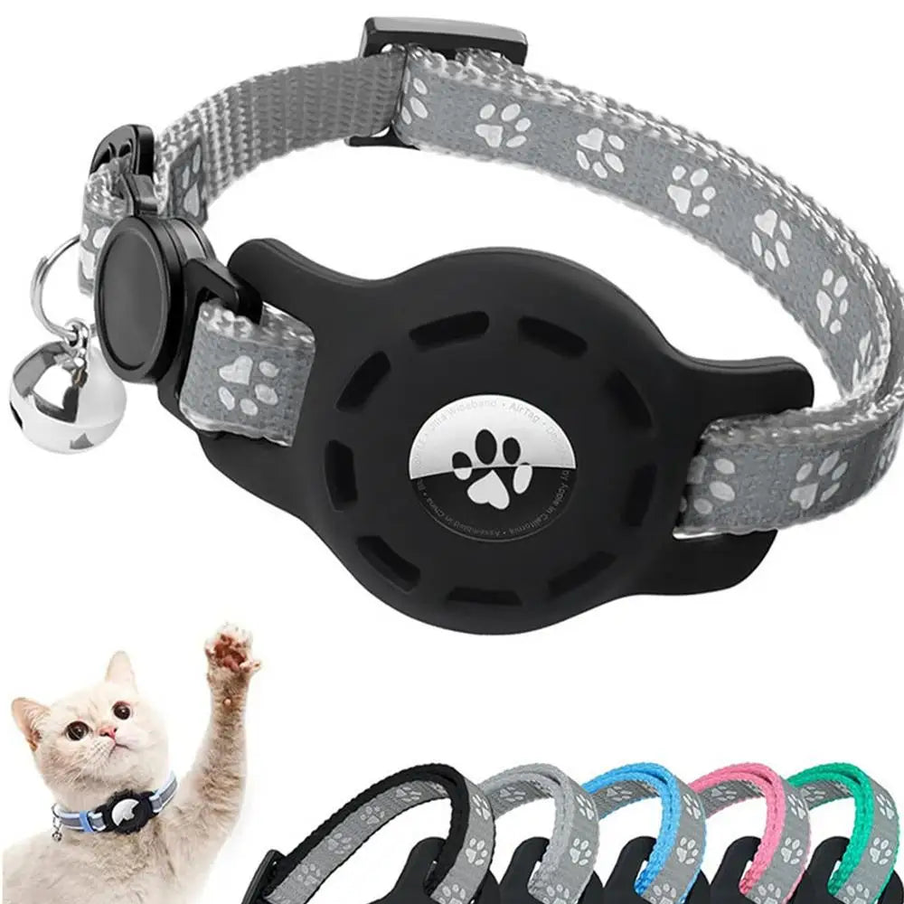 Reflective Cat Collar Pet Cat Adjustable Vest Anti-Lost Safety Release Buckle Cat Neck Waring  with Removable Bell for Camping