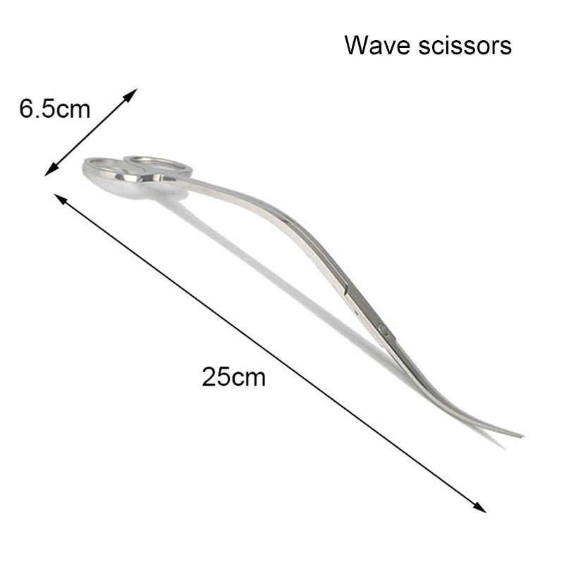 Aquarium Cleaning Tools Set Wave Scissors Tweezers Aquatic Plant Grass Trimming Stainless Fish Tank Tools Aquarium Accessories