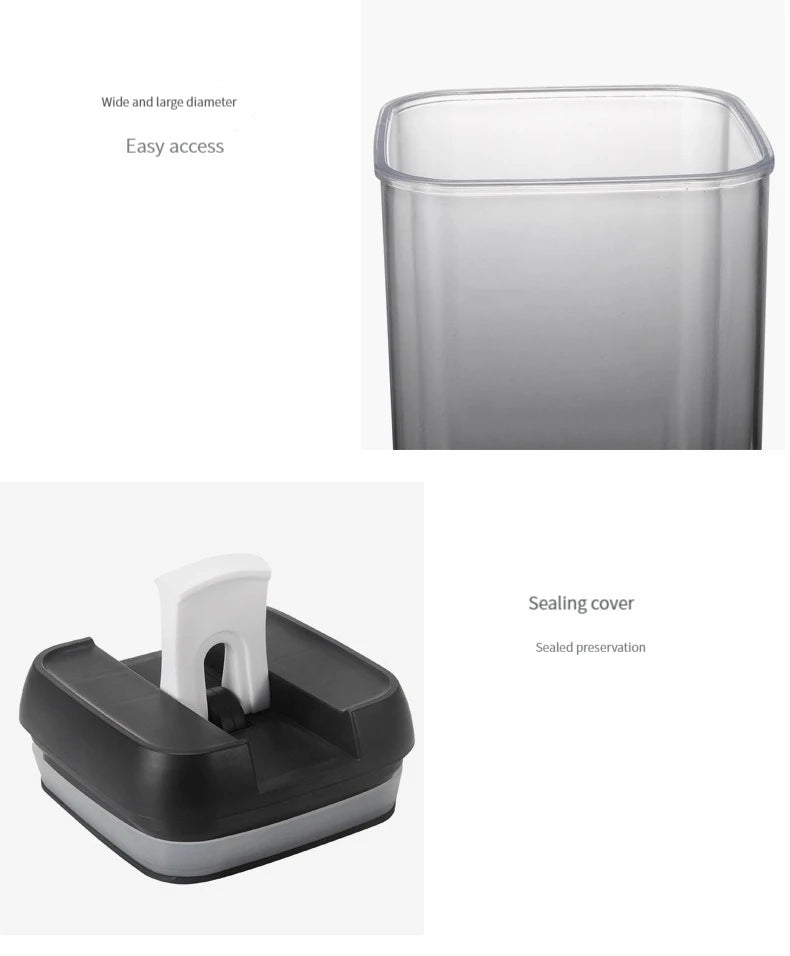 7pcs/set Food Storage Containers Plastic with Lids Kitchen Storage for Rice Sugar Flour Pasta Cereal Storage Containers