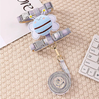 Adjustable Bunny Cat Dog Harness and Leash Set Walking Pet Harnesses for Small Animals Cats Rabbit mascotas Accessories Supplies