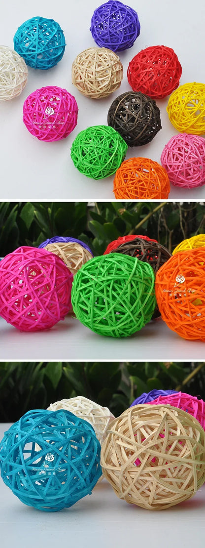 10pcs Primary Color Sepak Takraw Parrot Chewing Toy Ball Pet Bird Foot/foot Scratching/foot Toy Pet Chewing Toy Sepak Takraw