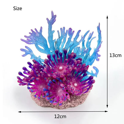 Artificial Silicone Underwater Coral Aquarium Fish Tank Simulation Decoration Aquarium Backgrounds Plants Water Grass Decora