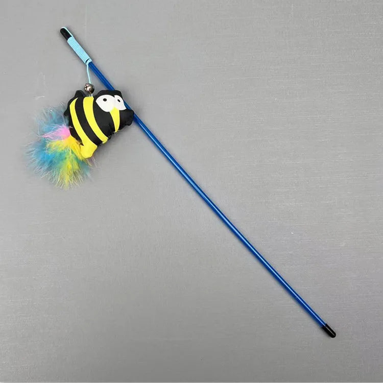 Cat Toy Cat Teaser Sticks Ocean Fish Playing Cat Stick Pet Supplies Biting Cat Toys Cat Mint Doll Feather Throwing Interaction