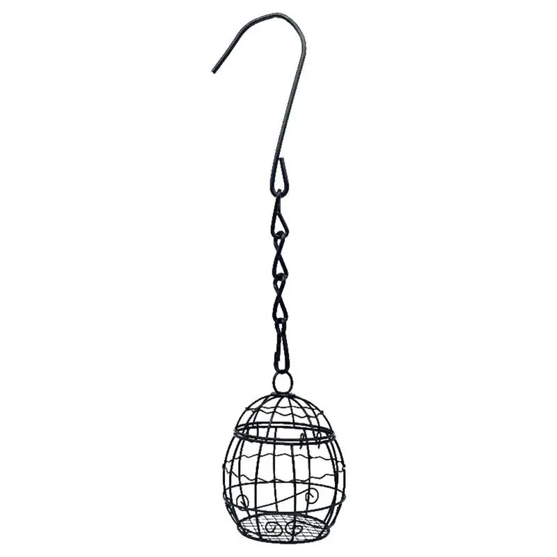 Hanging Bird Feeder Metal Hanging Bird Cage Bird Feeder Squirrel Proof Wild Bird Feeders For Outside Garden Patio Lawn Window