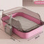 Kitty Sandbox Cat Litter Box Semi-enclosed Splashproof Cat Tray Cat Toilet Cleaning Basin Supplies Pet Toilet Kitten Tray Bedpan