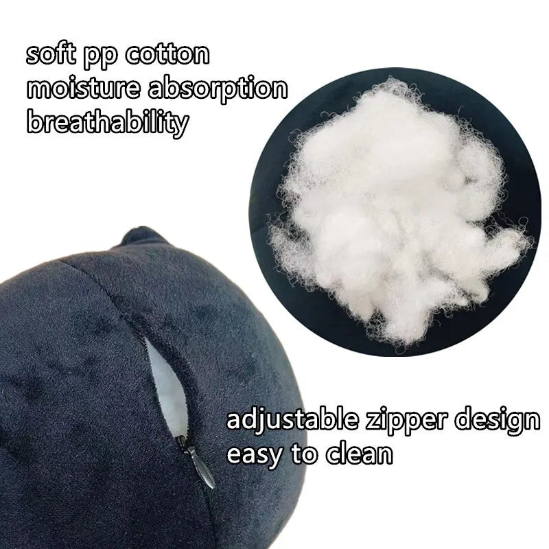Kawaii Black Cat 20cm Plush Doll High Quality Plump Animal Kitten Stuffed Soft Gifts for Boys Girls Friends Decorate Childrens