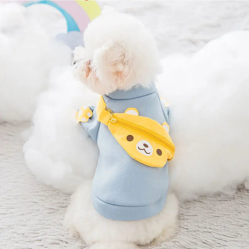 Winter Warm Pet Dog Clothes Soft Dog Hoodie Puppy Outfit Pug Chihuahua Sweater Polo Shirt Cat Puppy Coat Dog Dress Dog Costume