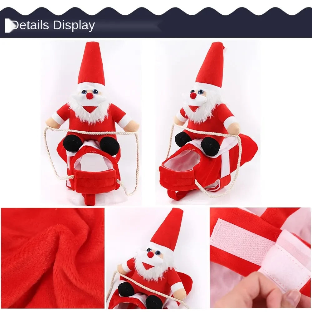 Pet Costumes Santa Claus Dog Cat Christmas Clothes Mutable Halloween Funny Costume Santa Claus Clothes Christmas Costumes