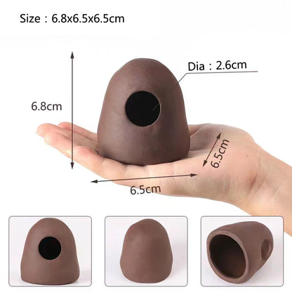 Large Ceramic Aquarium Decoration Fish Shrimps Shelter House Pottery Scorpion House Canister Simulation Stone Fish Tank Decors