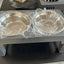 Elevated Stainless Steel Pet Feeding Bowls Height Adjustable Dog Bowl with Stand Cat Bowls Food Water Set with Two Bowls
