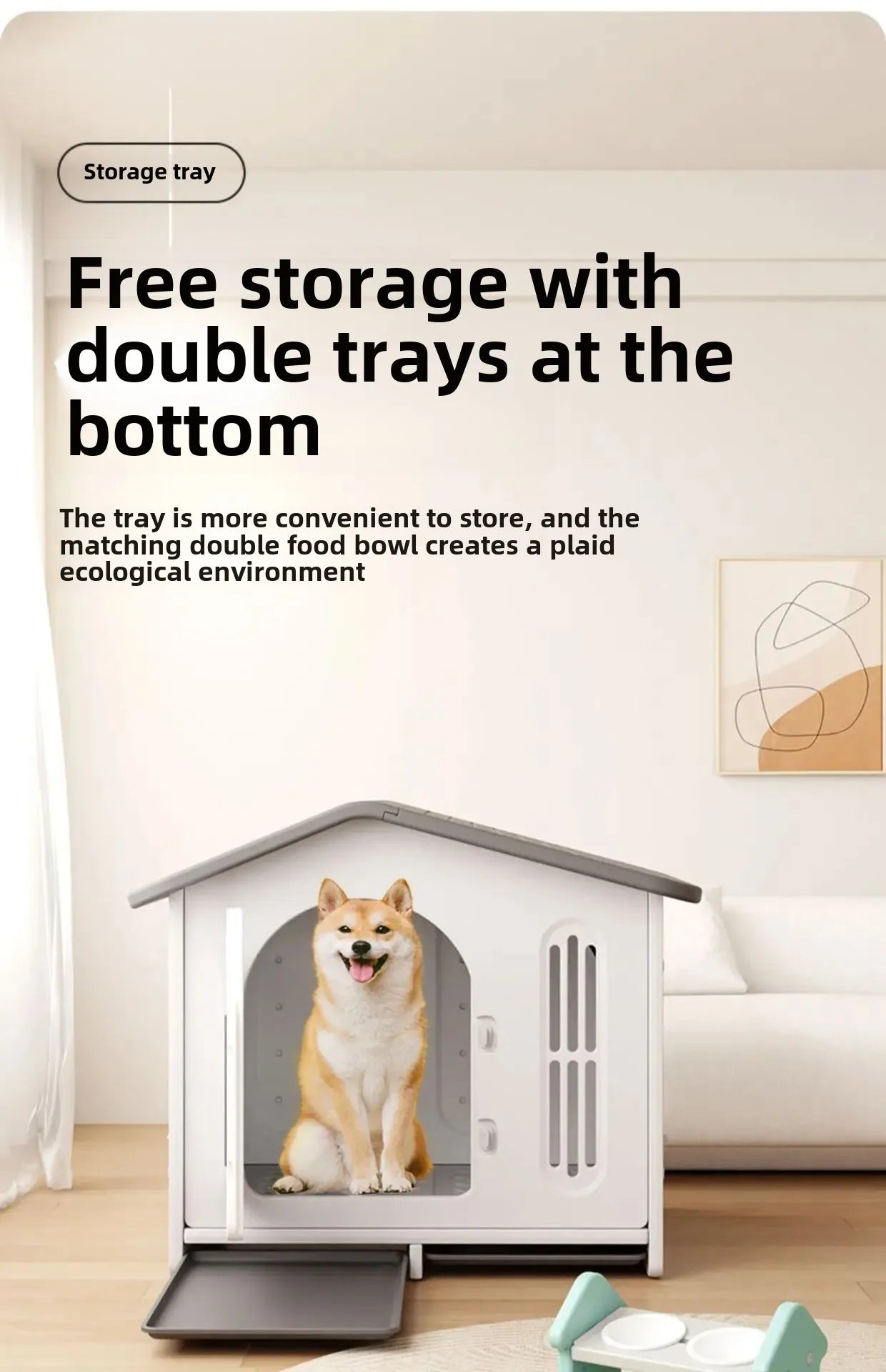 Outdoor All-season Universal Winter Warm Removable Dog House  Kennel Dog Cage