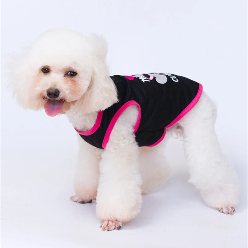 Lovely Puppy Cat Dog Sleeveless Vest Summer Pet Clothes for Small Dogs Chihuahua Maltese Pomeranian mascotas Clothing Outfit