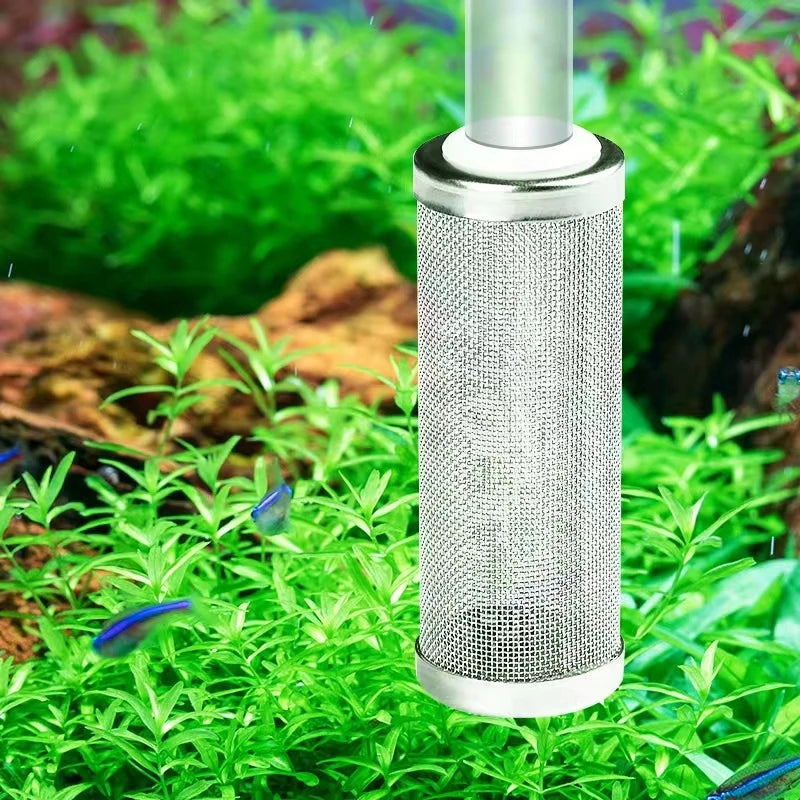 Stainless Aquarium Steel Filter Inlet Sleeve Mesh Shrimp Nets Special Shrimp Cylinder Filter Inflow Inlet Protect Accessories