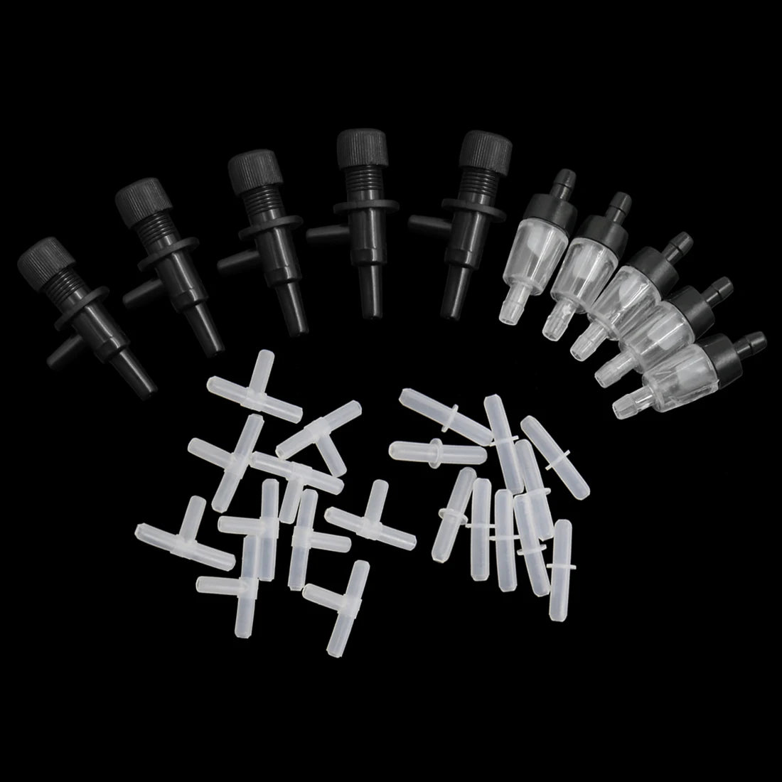 UXCELL Aquarium Air Bubble Stone Aerator Check Valve Fish Tank Pump Hydroponic Oxygen Plate Air Pump Accessories Tools Parts Set