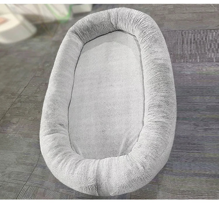 Dog bed for humans Short plush for large people, dog bed Adult kennel Removable pet nest