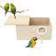 Parakeet Nest Box Wood Parrot Breeding Nest Cage House Nesting Boxes For Birds With Perch Stand Bird Cage Mating Box