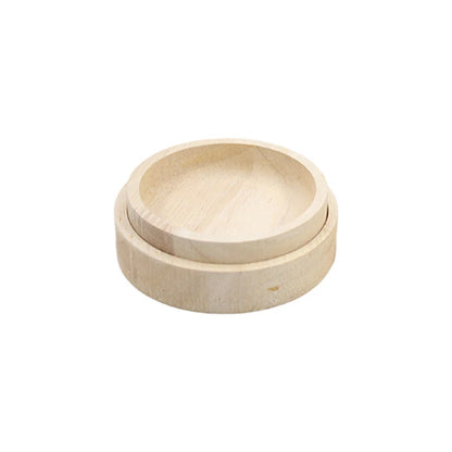 Smooth Wooden Hamster Feeding Bowl Hamster Food Bowl Small Animal Round Feeding Dish for  Chinchilla Hamsters Gerbils Mice