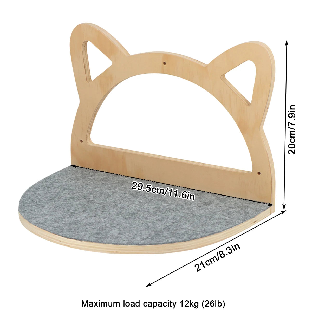 Cat Climbing Wall Mounted Hammock Scratching Post for Cat Wooden Furniture Ladder Steps Cats Sleeping and Playing