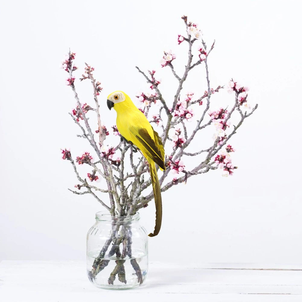 Artificial Simulation Foam Bird Creative Foam Feather Artificial Parrot Fake Animal Bird Imitation Bird Model for Garden Decor