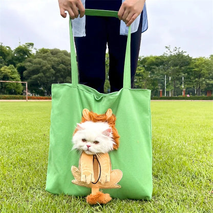 Outdoor Walking Pet Bag for Chihuahua Cartoon Animal Funny Medium Dog Accessories Travel Protective Adjustable Hole Handbags