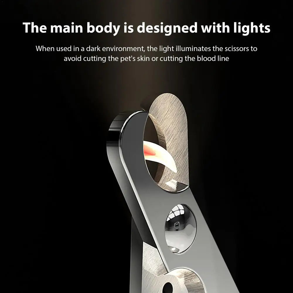 Lighted Dog Nail Clippers LED Dog Nail Cutters With Light Ergonomic Grip Pet Nail Clipper Illuminates Kitten Puppy Beauty Tools