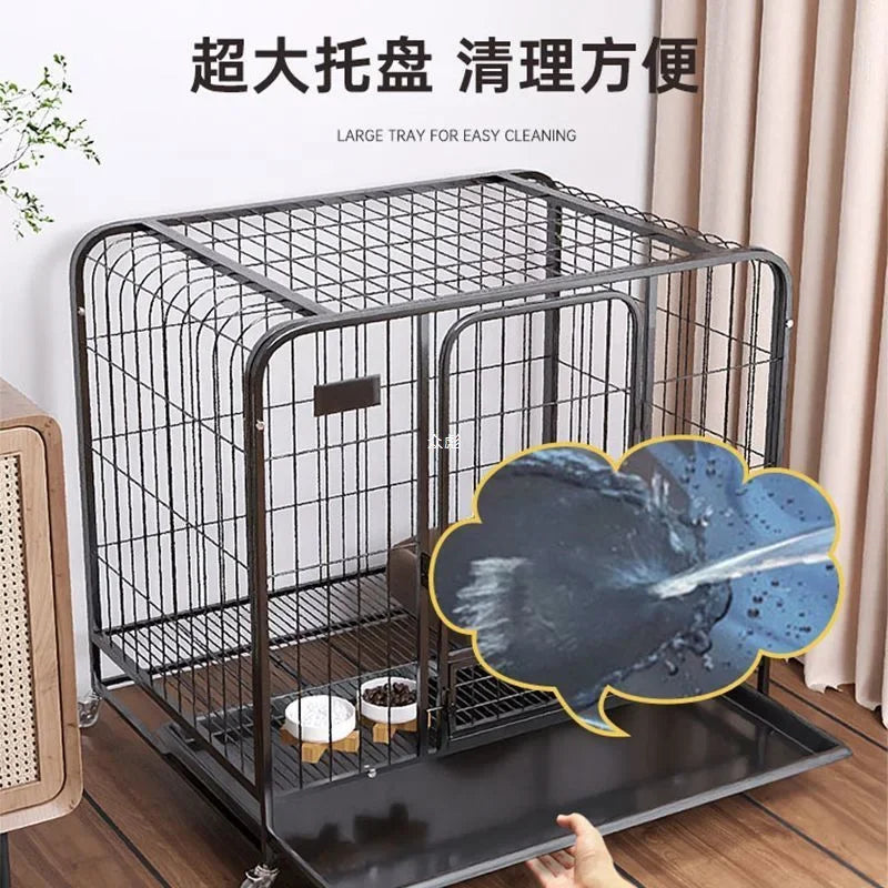 Dog Cage Large Dog Small to Medium Dog Golden Retriever Labrador Corgi Side Ranch with Toilet Separation Indoor Household Nest