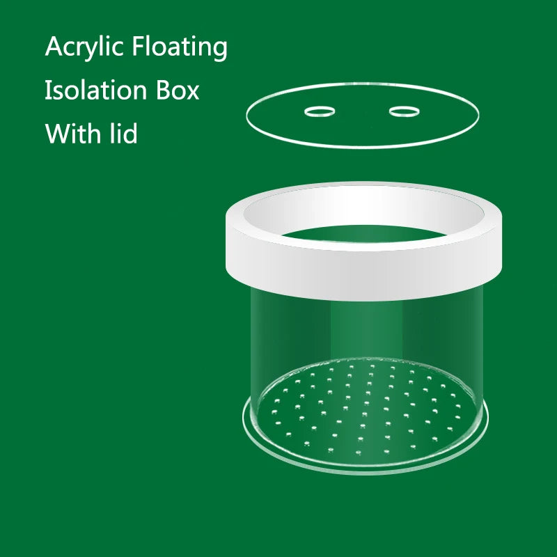 Acrylic Floating Fish Breeding Isolation Box Aquarium Breeder Feeder Fish Tank Hatching Incubator Aquarium Hatchery Accessory