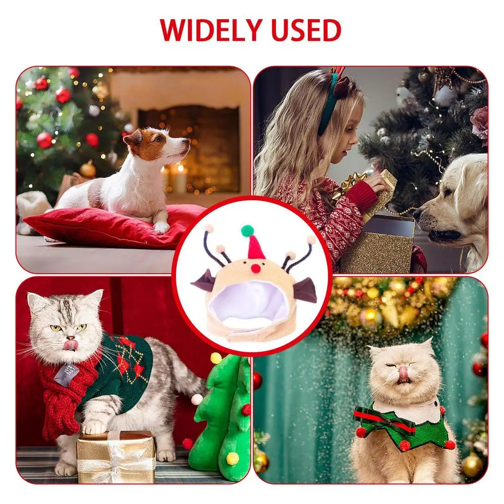 Dog Christmas Hat Cats Christmas Costume Breathable And Soft Christmas Dog Hat Costume For Small To Medium Pets Dogs Cats