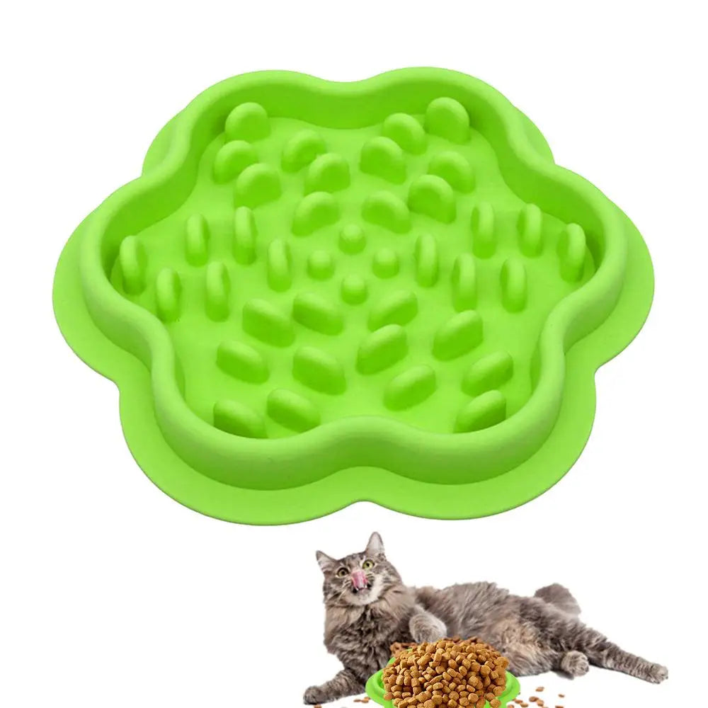 Cat Slow Feeder Non-Slip Slow Feeder Bowl Dog Bowls Food-Grade Silicone Bowls Dishes Pet Puppy Food  Feeding Dog Food Dispenser