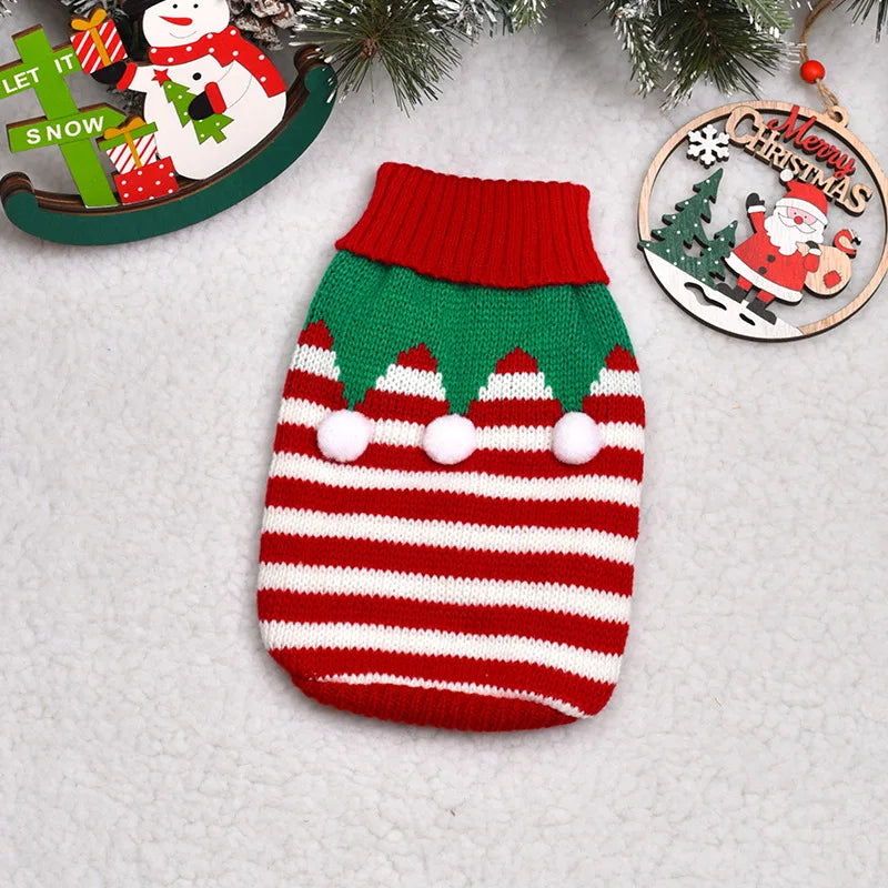 Dogs Sweater Winter Knitted Dog Jumpers For Small Large Dogs Designer Cat Chihuahua Warm Clothes For Small Breeds Dogs Christmas