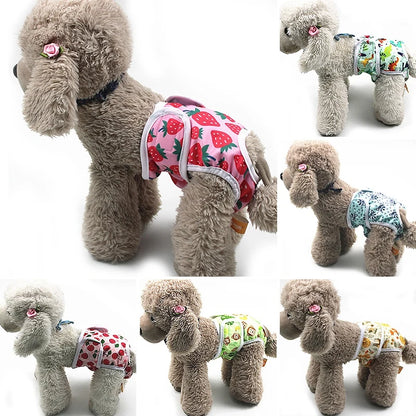 Washable Female Dog Diapers for Dog Period Panties,Comfy Reusable Physiological Panties Doggy Diaper for Small Medium Large Dogs