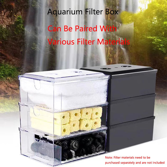 Aquarium External Filter Box for Pump Water Box for Upper Filtration Drip Circulation System Filter Container for Fish Tank New