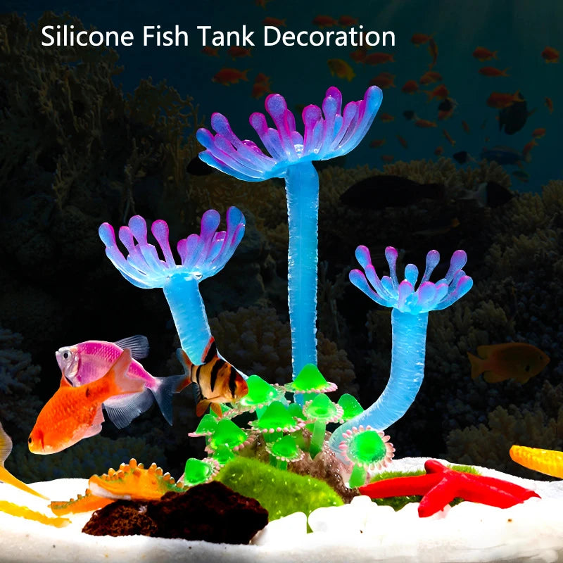 Artificial Underwater Coral  Aquarium Fish Tank Simulation Decoration Aquarium Backgrounds Plants Water Grass Accessories Home