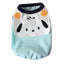 Cotton Solid Puppy Summer Clothes Button Decoration Cute Cartoon Vest for Chihuahua One Piece Unisex Daily Wear Pet Cat Clothing