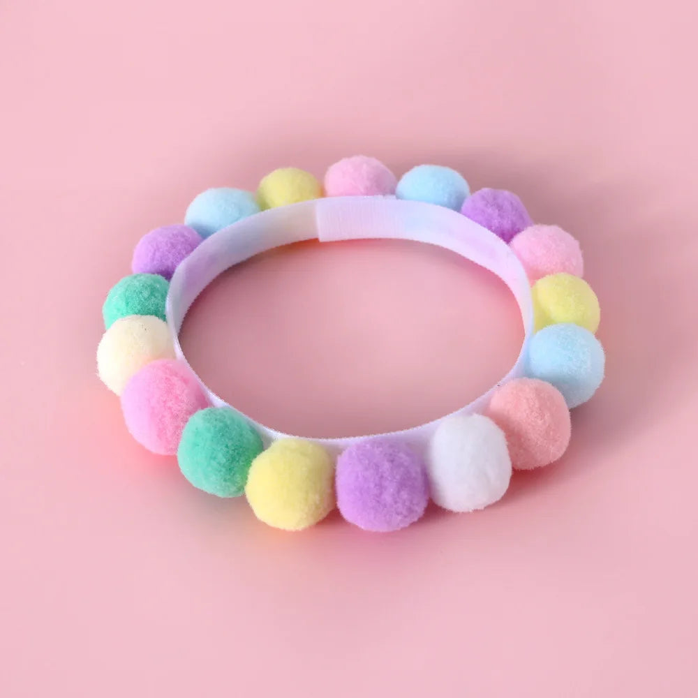 Pet Necklace Collars For Cats Puppy Dogs Cute Plush Ball Collar Adjustable Cat Neck Strap Fashion Pet Party Supplies Accessories