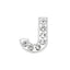 10mm Chrome Alloy Diamond Capital English Alphabet Jewelry Manual Diy Cat Claw Love Pet Collar Accessories