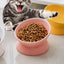 Ceramic bowl, cat bowl, dog bowl, pet bowl, slanted mouth, high foot protection, cervical spine, dog, cat, food bowl, pet suppli
