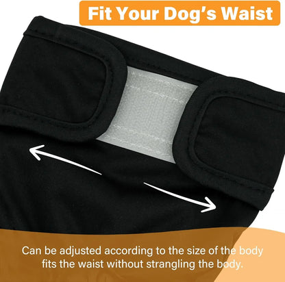 Washable Reusable Female Dog Diapers for Small Medium Large Dogs, Doggie Menstrual and Incontinence Safety Sanitary Panties