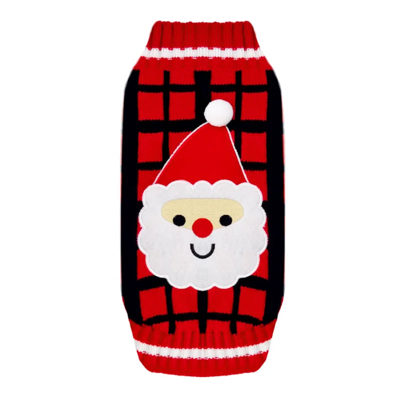 Christmas Dress for Dogs Winter Dog Clothes Dog Knitted Coat Puppy Warm Overalls Chihuahua French Bulldog Costume Dog Sweater